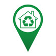 Icono localizacion simbolo reciclaje en el hogar Icono localizacion simbolo reciclaje en el hogar