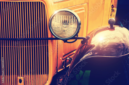 Photo: yellow classic car yellow classic car