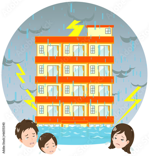 Illustration: マンション 浸水 マンション 浸水