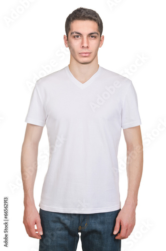 Photo: Male t-shirt isolated on the white background Male t-shirt isolated on the white background
