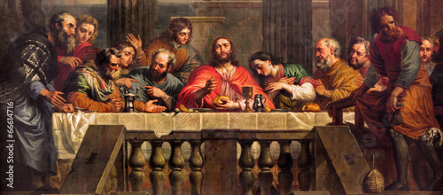 Obraz Fotograficzny Mechelen - The Last Supper in church Our Lady across de Dyle.
