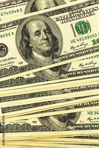 Photo: Viele Dollar Geldscheine Viele Dollar Geldscheine