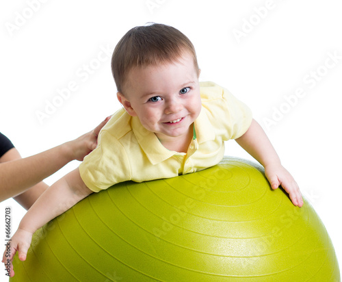 Photo: baby on fitness ball baby on fitness ball