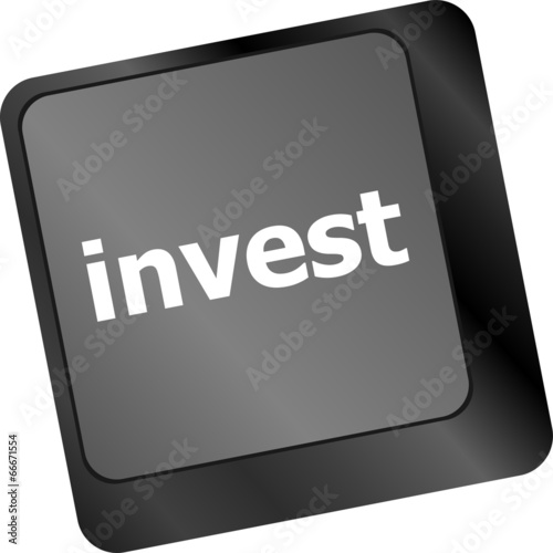 Illustration: Hot key for investment - invest key on keyboard Hot key for investment - invest key on keyboard