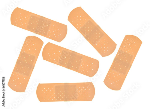 Illustration: Group of sticky bandages Group of sticky bandages