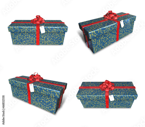 Illustration: 3D star pattern rectangular gift box set. 3D Icon Design Series. 3D star pattern rectangular gift box set. 3D Icon Design Series.