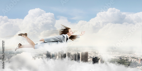 Photo: Flying superwoman Flying superwoman