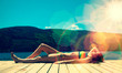 Lying in the sun Lying in the sun