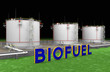 Large white tanks for biofuel Large white tanks for biofuel