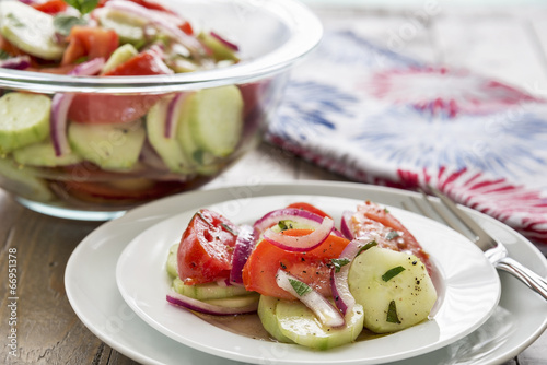 Photo: Tomato and cucumber salad Tomato and cucumber salad