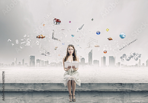 Photo: Girl with book Girl with book