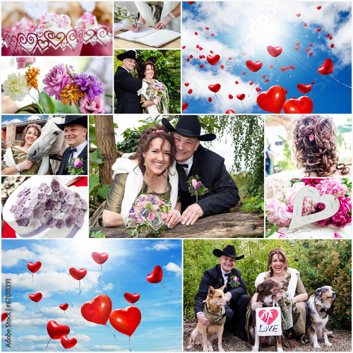 Photo: Collage Hochzeit: Glücklicher Tag, schönes Fest :) Collage Hochzeit: Glücklicher Tag, schönes Fest :)