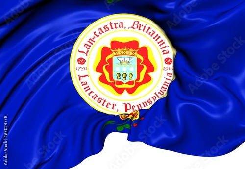 Illustration: Flag of Lancaster, USA. Flag of Lancaster, USA.
