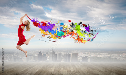 Photo: Jumping woman Jumping woman