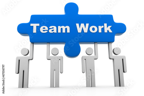 Illustration: Teamwork puzzle Teamwork puzzle