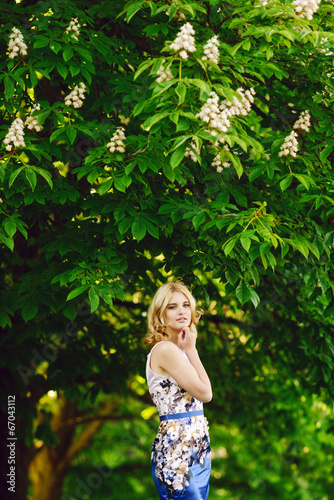 Photo: teen girl under the chestnut teen girl under the chestnut