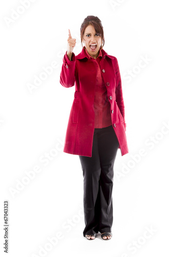 Photo: Angry Indian young woman scolding somebody Angry Indian young woman scolding somebody