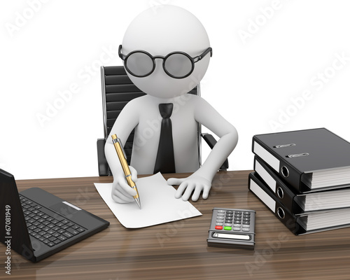 Illustration: Buchhaltung Arbeitswillig Buchhaltung Arbeitswillig