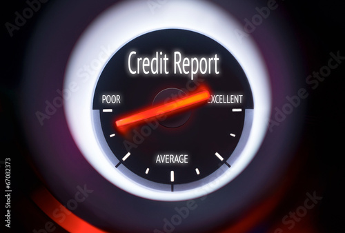 Illustration: Poor Credit Report Concept Poor Credit Report Concept