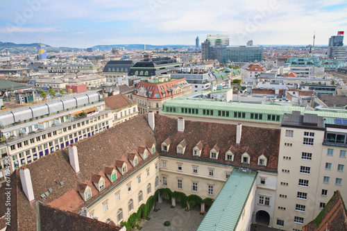 Photo: View of Vienna with St. Stephen's Cathedral. Austria View of Vienna with St. Stephen's Cathedral. Austria