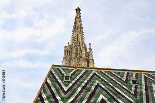Photo: Tower and roof of St. Stephen's Cathedral. Vienna. Austria Tower and roof of St. Stephen's Cathedral. Vienna. Austria