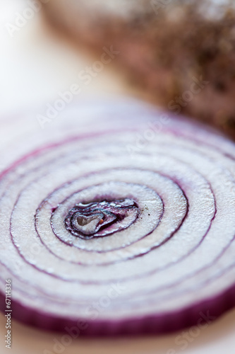 Photo: Slices of red onion Slices of red onion