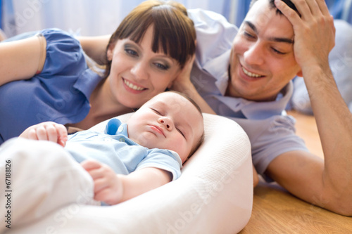 Photo: young family with newborn young family with newborn