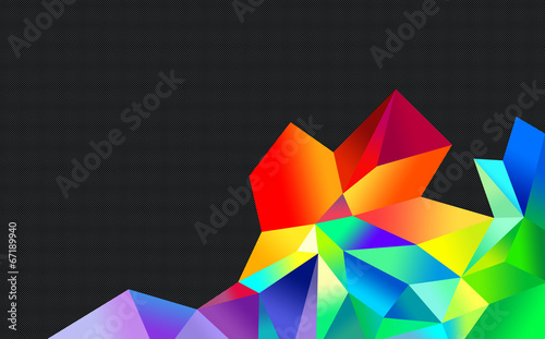 Illustration: colourful crystal abstract colourful crystal abstract