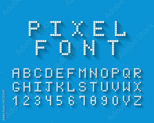 Vector: Pixel vector font Pixel vector font