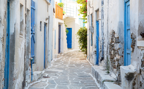  Architecture on the Cyclades. Greek Island buildings with her ty