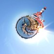 Abstract piece of Long Beach CA view in a circular shape Abstract piece of Long Beach CA view in a circular shape