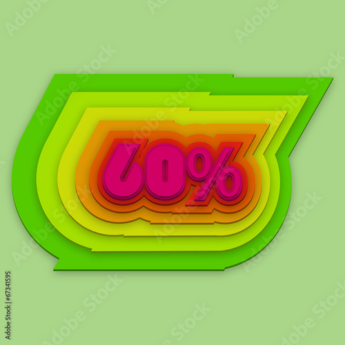 Illustration: 60% colorful vector 60% colorful vector