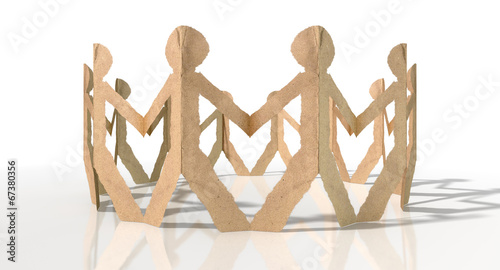 Photo: Circle Of Cutout Paper Cardboard Men Circle Of Cutout Paper Cardboard Men