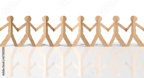Photo: Row Of Cutout Paper Cardboard Men Row Of Cutout Paper Cardboard Men