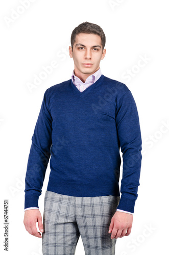 Photo: Male sweater isolated on the white Male sweater isolated on the white