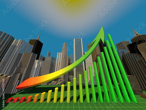 Illustration: Design of business financial graphic Design of business financial graphic