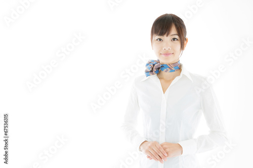 Photo: portrait of asian businesswoman on white background portrait of asian businesswoman on white background