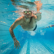 Freestyle swimming underwater Freestyle swimming underwater