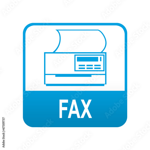 Illustration: Etiqueta tipo app azul FAX Etiqueta tipo app azul FAX