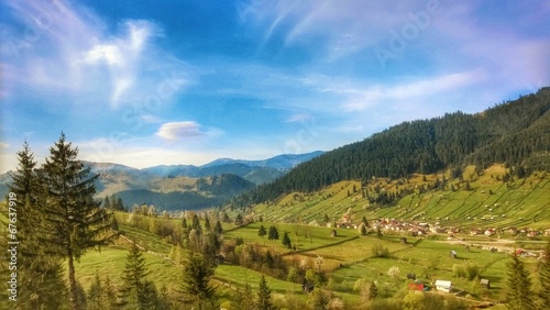 Instant Collection: Landscape bucovina, romania village Landscape bucovina, romania village