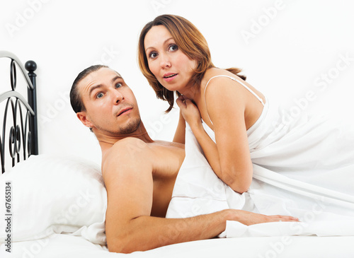 Photo: lovers caught in bed lovers caught in bed
