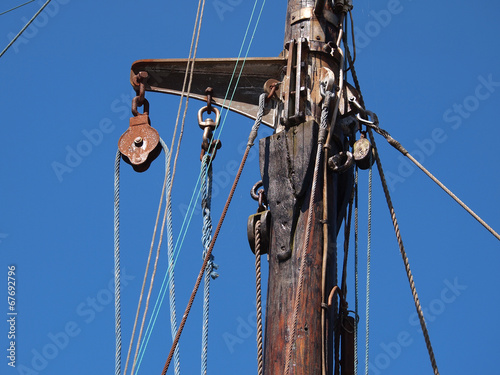 Photo: Sails ropes pulley Sails ropes pulley