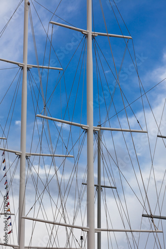 Photo: Modern Ship masts without sails Modern Ship masts without sails