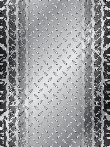 Vector: Industrial brochure design with tire track Industrial brochure design with tire track