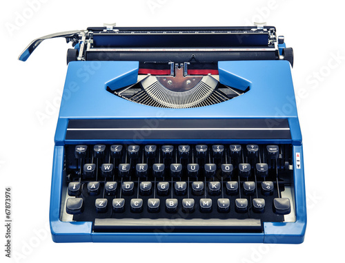 Photo: blue typewriter blue typewriter