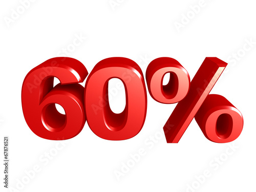 Illustration: 60 percent icon 60 percent icon