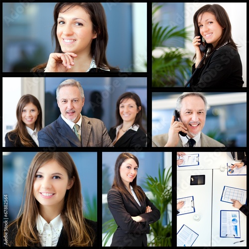 Photo: Composition of business people at work Composition of business people at work