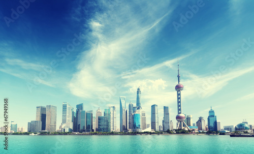 Photo: Shanghai skyline and sunny day Shanghai skyline and sunny day