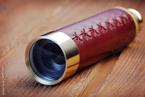 Photo: vintage telescope on board vintage telescope on board