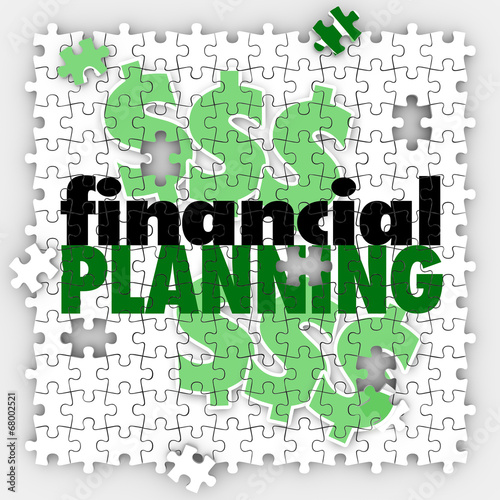 Illustration: Financial Planning Puzzle Pieces Finish Budget Retirement Saving Financial Planning Puzzle Pieces Finish Budget Retirement Saving